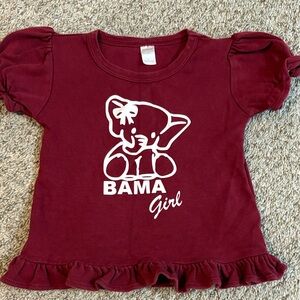 Alabama girls custom ruffle top